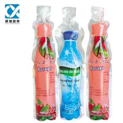 China 500ML Bottle Moisture Proof Shape Stand Up Pouch Plastic Bag For Water And Beverage for sale