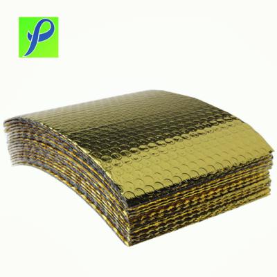 China Lightweight/Moisture Proof/Durable Gold Foil Bubble Roll Building Insulation For Metal Roof Attic for sale