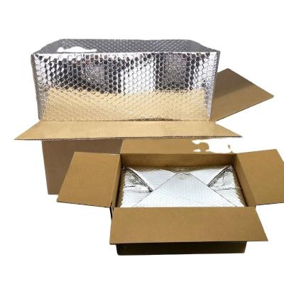 China Keep the temperature stable during transportation. Foil Bubble Box Liner Shock Absorption Thermal Insulated Waterproof Cold Chain Mailing Bag for sale