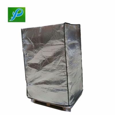 China Moisture Proof Metallic Reflective Thermal Insulation Aluminum Pallet Packaging Cover for sale