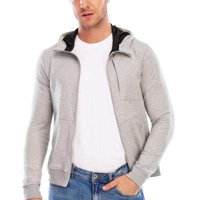 China Simple Zipper-up 2020 Men's Wholesale Over Sized Pullover Sweatshirt White Hoodies for sale