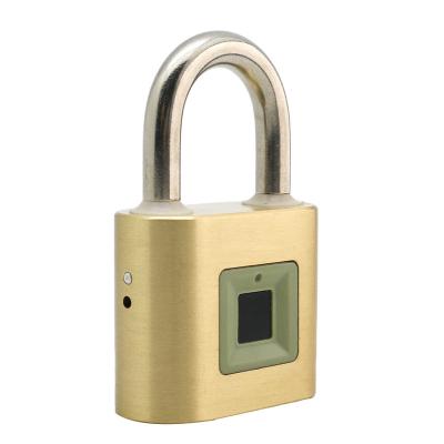 China IP63 Fingerprint Padlock Biometric Smart Padlocks Antirust Outdoor Used Solid Brass Padlock for sale