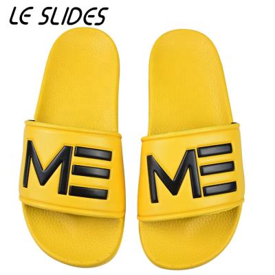 China OEM CUSHIONING 3D Printing PVC Custom Anti-skid Women's Logo Slides Fashion Bathroom Slippers For Ladies for sale