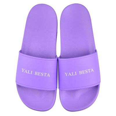 China CUSHIONING Custom Made PVC Men's Fashion Summer Beach Designer Logo Slides Slippers and Women's Sandals for sale