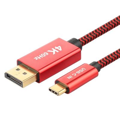 China COMPUTER 1.8m 4K 60Hz Gold Plated Usb Braided Type C USB-C To Displayport DP Adapter Cable Kable Cord For Laptop Mobile Phone for sale