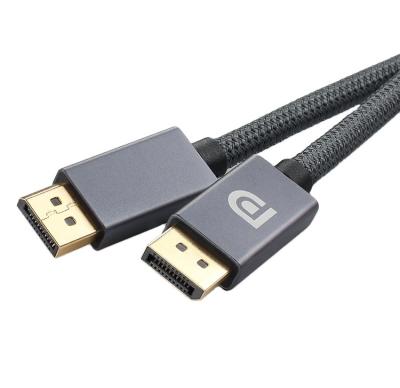 China High Speed ​​COMPUTER DP Tie DisplayPort Cable 8K@60Hz DP To DP Nylon Braided Cable lwith Compatible Game Streaming PC Monitor Laptop TV for sale