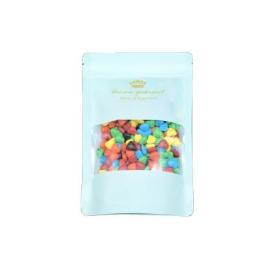 China Bioplastic Moisture Proof Custom Printed Bags Packaging Clear Window Candy Ziplock Bag With Design for sale