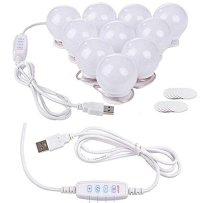 China Modern USB Stepless Dimmable Hollywood Vanity Mirror Light for Makeup Dressing Table Set Mirrors 3colors 5V Makeup Lamp 10/12 Bulbs Kit for sale