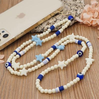 China For mobile glasses/necklace/bracelet fast shipping! Costom Acrylic Beads Cell Phone Long Chain , Handmade DIY Beading Phone Accessories for sale