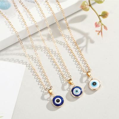 China 2021 Fashion Simple Other Turkey Blue Eye Hemming Eye Necklace Lady Pendant Necklace for sale