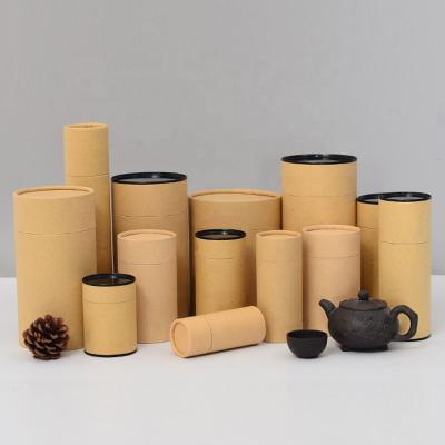 China Recycled Materials Wine Box Tea Paper Cardboard Tube Packaging Cylinder Custom Tube Printed Tube For Bottle for sale