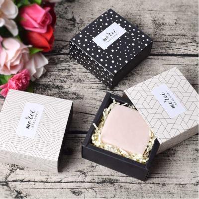 China Recycled Materials Wholesale Colorful Custom Printing Recycled Paper Soap Paper Box Packaging Small Sliding Soap Paper Drawer Box for sale