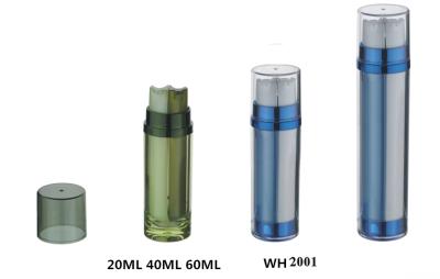 China 2x10ml 2x20ml 2x30ml  Two Color Classic Dual Chamber Plastic Bottle dual barrel pump bottle for sale