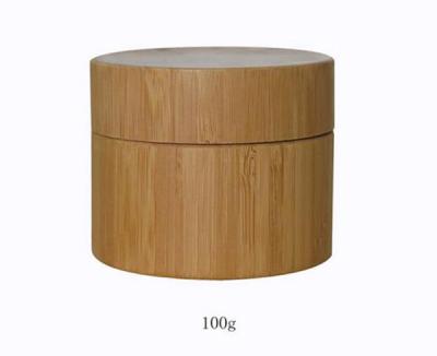 China 100ml cosmetic packaging bamboo  jar bamboo pot for sale