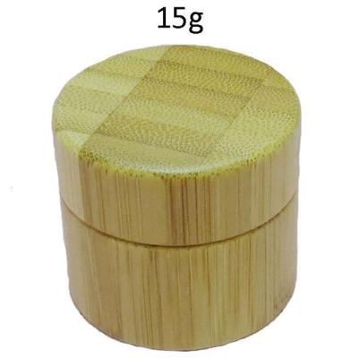 China nature eco friendly empty PP inner 15g 0.5oz cream jar biodegradable bamboo cosmetic packaging for sale for sale