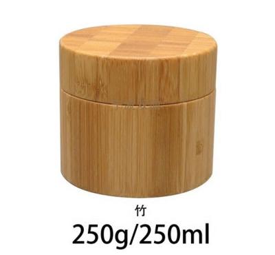 China Custom Logo Bamboo Wooden Cosmetic Storage  Jar With Childproof Lid Packaging Container All Bamboo  Jar for sale