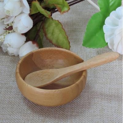 China bamboo spa bowl , bamboo spoon bamboo spatula wooden bamboo lacquer bowls for sale