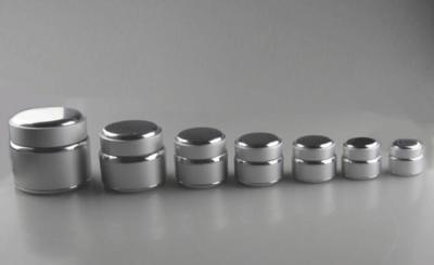 China 5ml 7ml  15ml  20ml  30ml  50ml  100ml  150ml  200ml double wall  cosmetic aluminum  jar for sale