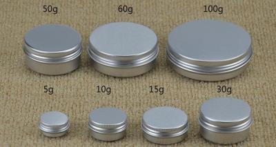 China empty 5g 10g 30g  50g 60g 100g ointment salve unguent aluminum can tin jar container for sale