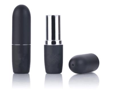 China Black Empty Plastic Bullet Lipstick Container for sale