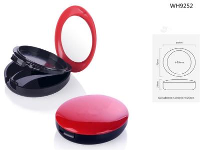 China hot sale empty bright red blush palette compact case with mirror for sale