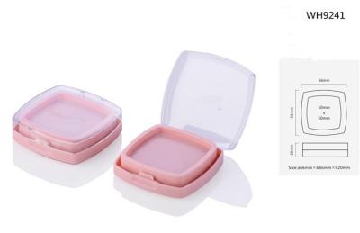 China Custom 2 color empty powder case cosmetic box for sale