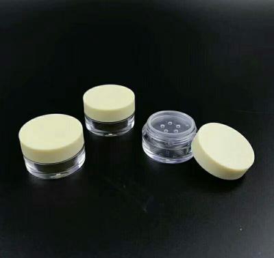 China empty plastic small 5ml 10ml  Cosmetic Loose Powder Rotating Sifter Jars Container for sale