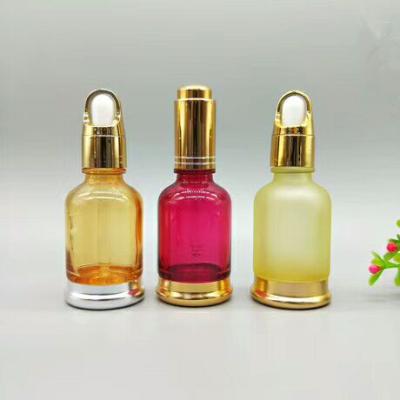 China Cosmetic serum olive oil packaging 30ml glass dropper bottles for sale