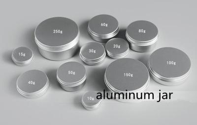 China China manufacturer aluminum luxury cosmetic cream jar 10g 15g  20g  30g  40g 50g 60g 80g 100g 150g 250g for sale