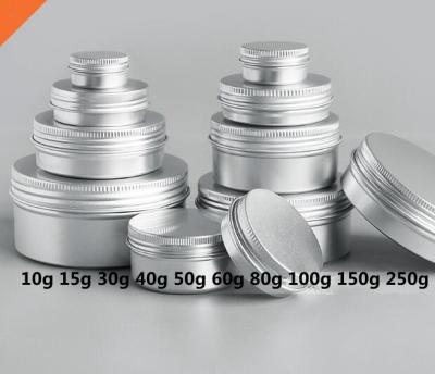 China Aluminum Cream Jar Cosmetic Package Screw Cap With 10g 15g  20g  30g  40g 50g 60g 80g 100g 150g 250g for sale