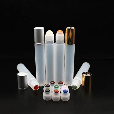 China PP PCR Plastic Roller Bottle With Plastic Cap 10ml Small Roll on For Eye Care Appliator Eye Serum Bottle for sale