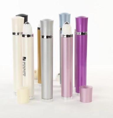 China 15ml cosmetic packaging plastic roll on bottle Press Eye Cream Roll On Bottle for sale