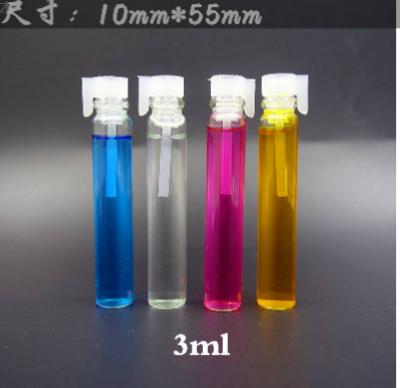 China 3ml  mini clear glass vial tube small perfume tester bottle for sale