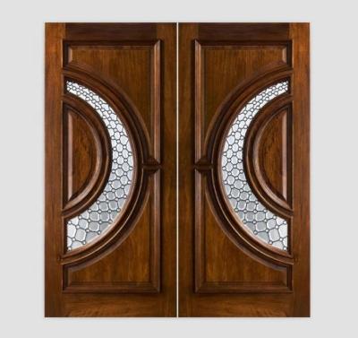 China Pre Hung Porcelain Luxury Solid Wood Exterior Doors In Ghana for sale