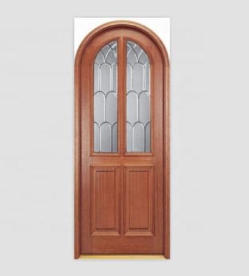 China Luxury Round Decoration Lid Single Front Entry Sri Lanka Wooden Doors With Frame for sale