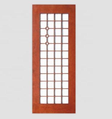 China Contemporary Full Lite Solid Wood Bathroom Doors With Glass for sale