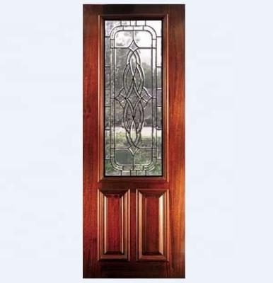 China Contemporary Luxury Solid Wood Half Glass Doors for sale