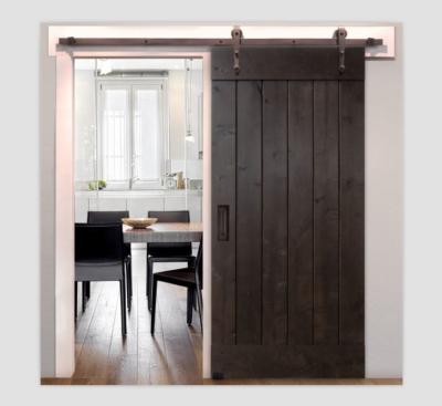 China Decoration Black Barn Doors Wooden Doors With Hardware Kit for sale