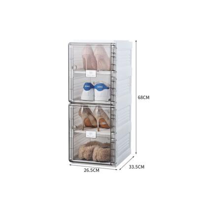 China (Size)Adjustable Hot Selling Transparent Shoe Storage Box Box Storage Sneakers Con Luce for sale