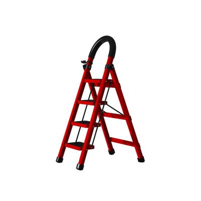 China Folding Ladders Folding Attic Ladder with Railing Step Railing Steel Ladder Retractable Ladder for sale