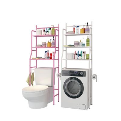 China Shelf Storage 3F Corner Shelved Storage Organizer Toilet Sustainable Bathroom Storage Rack for sale