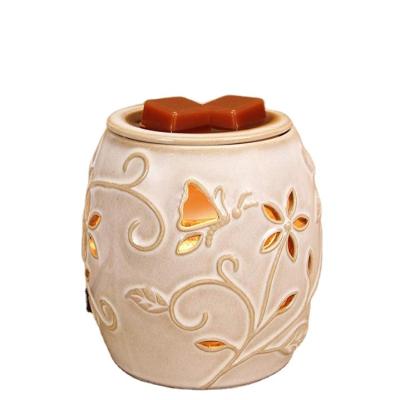 China Wholesale Custom Folk Art Ceramic Electric Wax Porcelain Heater Oil Burner For Decoration Wax Melter for sale