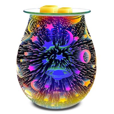 China Wholesale Home Accessories Perfume Burner+Night Light 2022 Decor Wax Burner Glass Electric Candle Warmer for sale