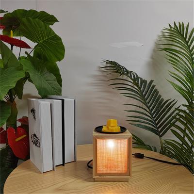 China Eco-friendly Portable Contemporary Modern Wood Melt Burnerwax Oil Wax and Tea Light Burner for sale