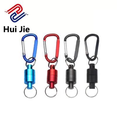 China Industrial Magnet Hot Sale Aluminum Shell Stainless Steel Magnetic Magnet Net Quick Release Keychain Connector Clip Key Hook for sale