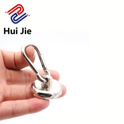 China Industrial Magnet Wholesale Custom N40 N52 Strong Powerful Super Pull Force Climbing Snap Hook Carabiner Neodymium Magnet for sale