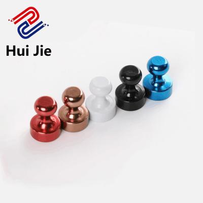 China Industrial Magnet Wholesale electroplate colorful Magnet Refrigerator Magnets Color Strong Magnetic Push Pins Suppliers For Office Suppliers for sale