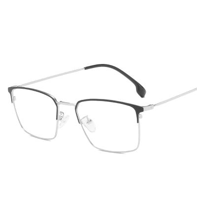 China For Reading Glasses 3189 Retro Trend Men's Square Flat Mirror Business Lightweight Square Glasses Frame Eye Glasses for sale