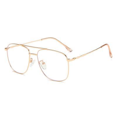 China For Reading Glasses 3198 New Metal Double-Beam Men's Oversized Glasses Frames Metal for sale