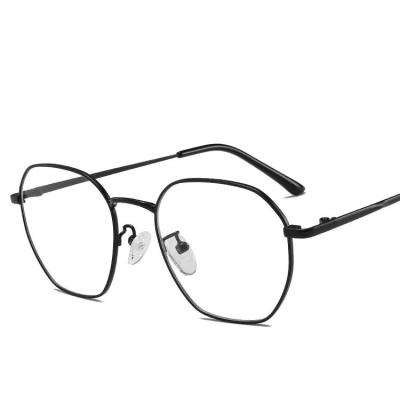 China For Reading Glasses 3206 Retro Small Cool Polygonal Fashion Metal Eyeglass Optical Hexagonal Frames for sale